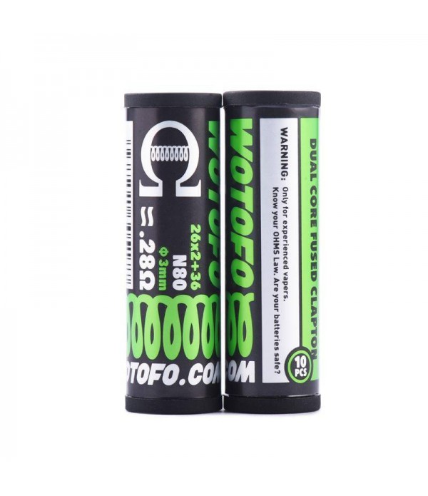 Wotofo Dual Core Fused Clapton Prebuilt Wire 0,28 Ohm 10er Pack Fertigwickelung
