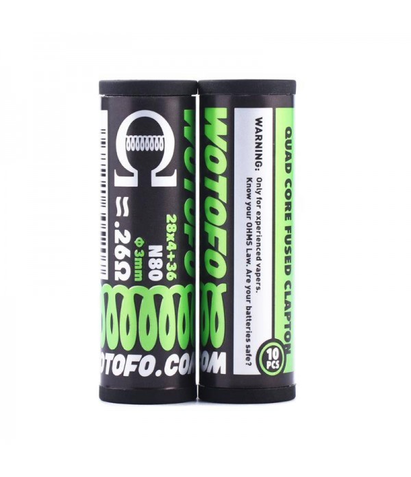 Wotofo Quad Core Fused Clapton Prebuilt Wire 0,26 Ohm 10er Pack Fertigwickelung