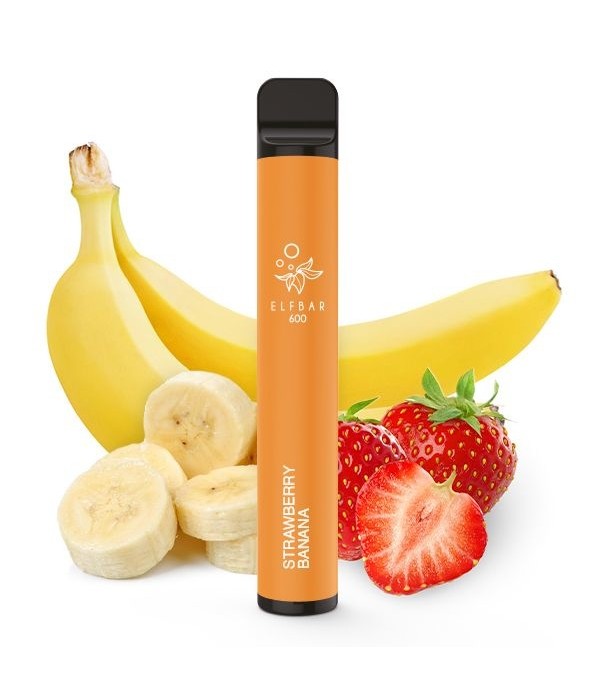 Einweg E-Zigarette - ELF BAR 600-STRAWBERRY BANANA...