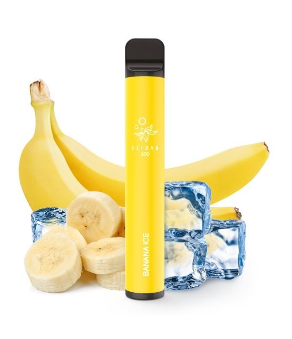 Einweg E-Zigarette - ELF BAR 600 - Banane Ice -Dis...