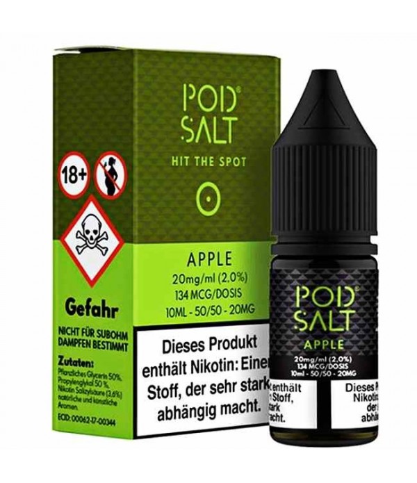 Apple 20mg 10ml Liquid by Pod Salt | E-Zigarette S...